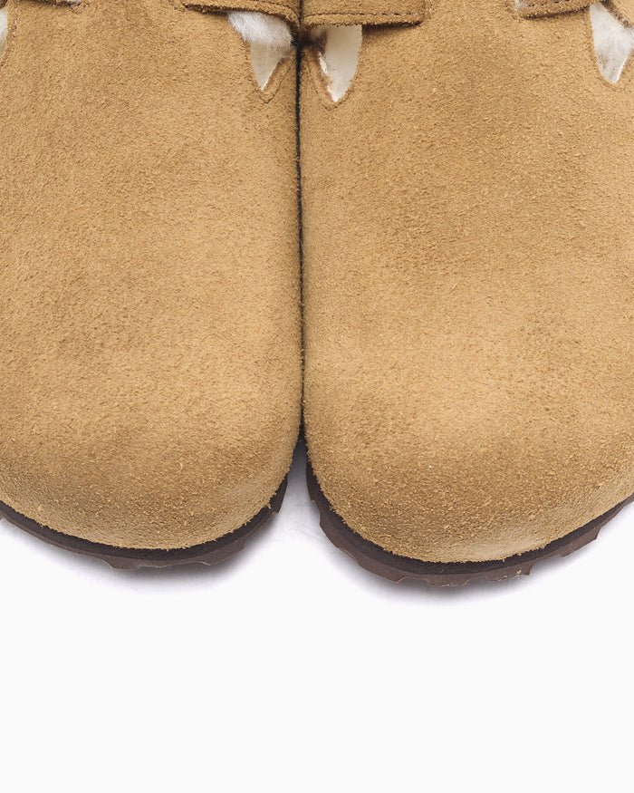 Shoes BIRKENSTOCK London Shearling Suede Leather Narrow Women's Shoes - 1014963